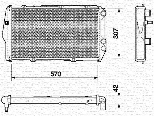 MAGNETI MARELLI radiatorius, variklio aušinimas 350213402000